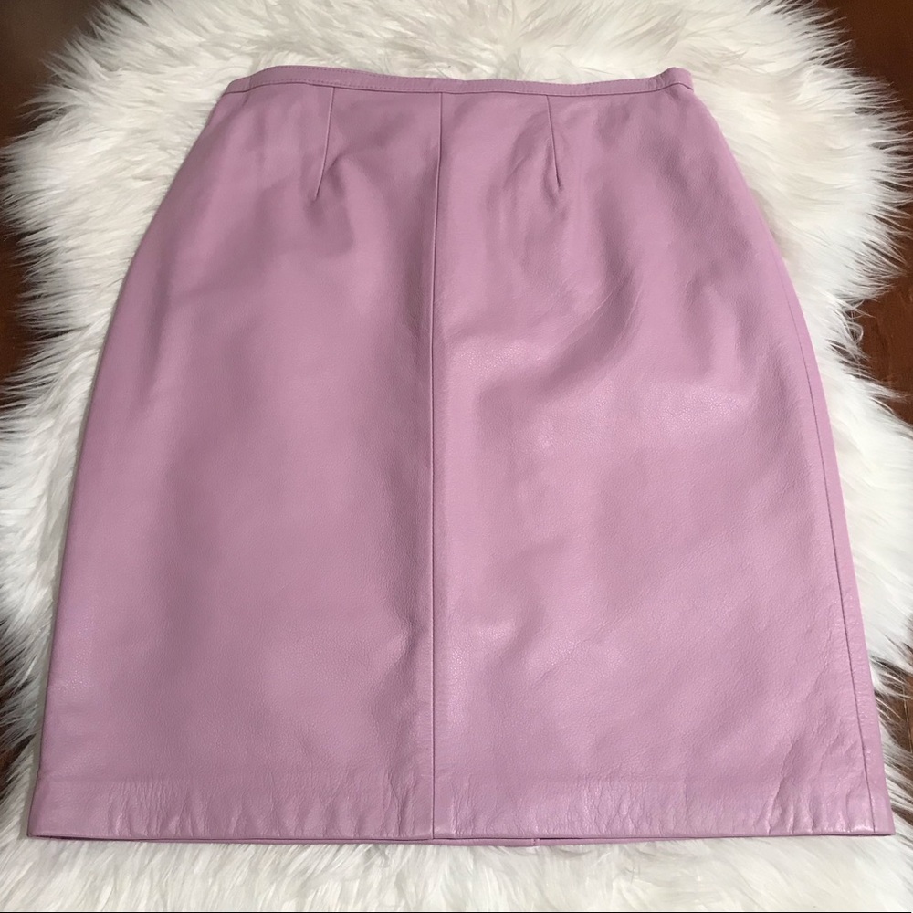 Mixit Lavender Leather Pencil Skirt